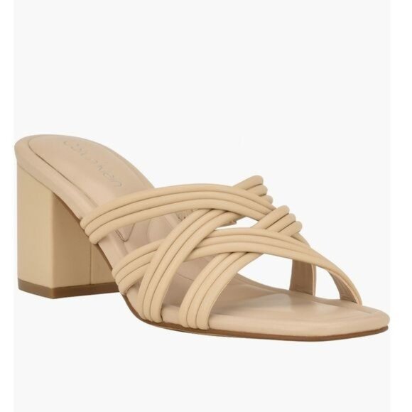 Calvin Klein Terisa Slide Sandals in Natural Size 6.5 - Picture 1 of 9